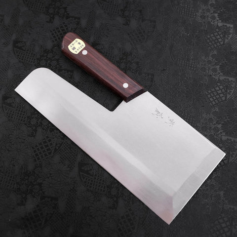 Menkiri (Couteau à nouilles) Molybdenum Poli Manche en Noyer 300mm-[Musashi]-[Couteaux de cuisine japonais]