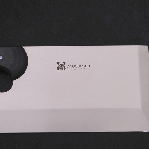 Menkiri (Couteau à nouilles) Poli Molybdenum Manche Occidental Noir 330mm-[Musashi]-[Couteaux de cuisine japonais]