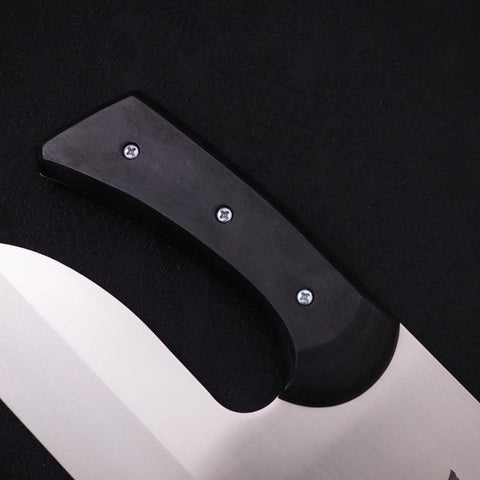 Menkiri (Couteau à nouilles) Poli Molybdenum Manche Occidental Noir 330mm-[Musashi]-[Couteaux de cuisine japonais]