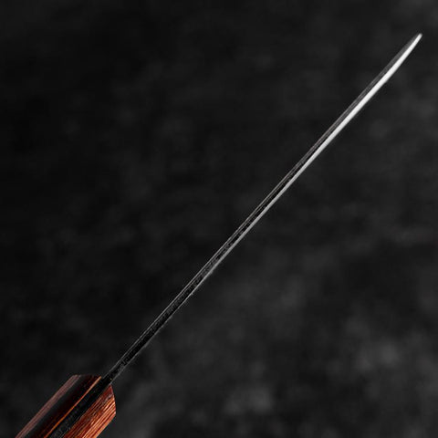 Menkiri (couteau à nouilles) Blue Steel #2 Kurouchi Manche Occidental Marron 330mm-[Musashi]-[Couteaux de cuisine japonais]