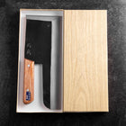 Menkiri (couteau à nouilles) Blue Steel #2 Kurouchi Manche Occidental Marron 330mm-[Musashi]-[Couteaux de cuisine japonais]