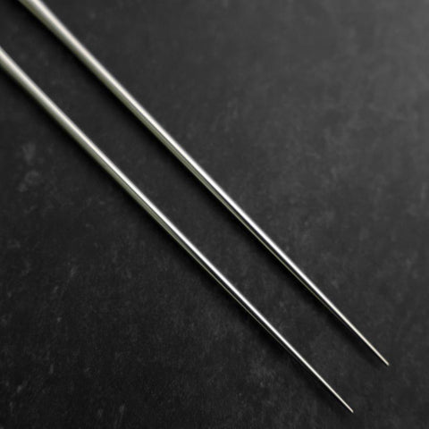 Moribashi Chopsticks Honyaki Stainless Black-Ishime Handle 150mm-[Musashi]-[Couteaux de cuisine japonais]