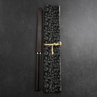 Moribashi Chopsticks Honyaki Stainless Black-Ishime Handle 150mm-[Musashi]-[Couteaux de cuisine japonais]