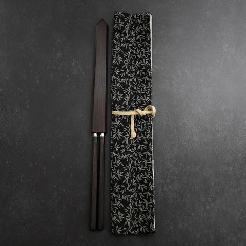 Moribashi Chopsticks Honyaki Stainless Black-Ishime Handle 150mm-[Musashi]-[Couteaux de cuisine japonais]