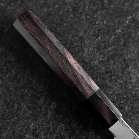 Mukimono Blue Steel #2 Suminagashi Manche en Buffle et Ébène 170mm-[Musashi]-[Couteaux de cuisine japonais]