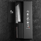 Mukimono Blue Steel #2 Suminagashi Manche en Buffle et Ébène 170mm-[Musashi]-[Couteaux de cuisine japonais]
