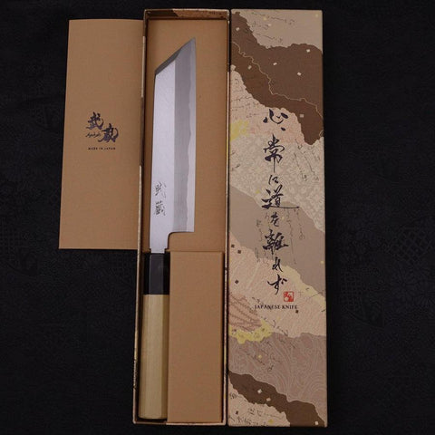 Mukimono White Steel #2 Kasumi Manche en Buffle et Magnolia 180mm-[Musashi]-[Couteaux de cuisine japonais]