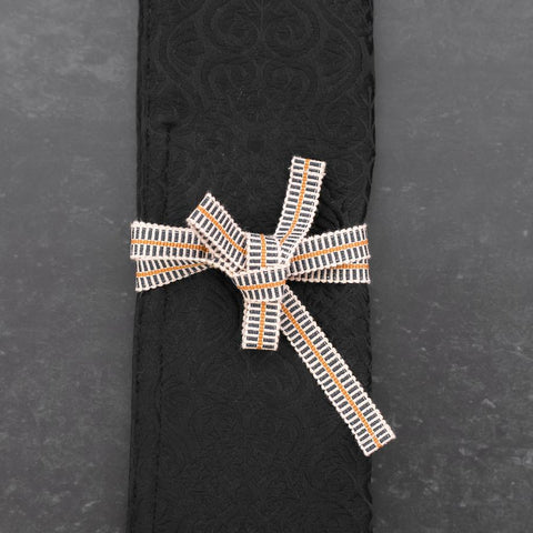Musashi Japanese Style Kitchen Knife Roll Flower Black 1 Pocket Handmade-[Musashi]-[Japanese-Kitchen-Knives]
