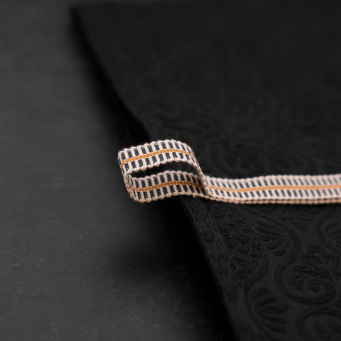 Musashi Japanese Style Kitchen Knife Roll Flower Black 1 Pocket Handmade-[Musashi]-[Japanese-Kitchen-Knives]