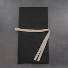 Musashi Japanese Style Kitchen Knife Roll Flower Black 1 Pocket Handmade-[Musashi]-[Japanese-Kitchen-Knives]
