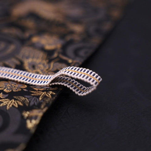 Musashi Japanese Style Kitchen Knife Roll Gold Dragon Tora(Tiger) 1 Pocket Handmade-[Musashi]-[Couteaux de cuisine japonais]