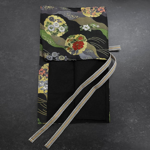 Musashi Japanese Style Kitchen Knife Roll Michi-naga Yukiwamon 1 Pocket Handmade-[Musashi]-[Couteaux de cuisine japonais]