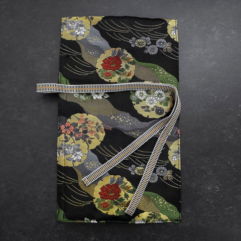 Musashi Japanese Style Kitchen Knife Roll Michi-naga Yukiwamon 1 Pocket Handmade-[Musashi]-[Couteaux de cuisine japonais]