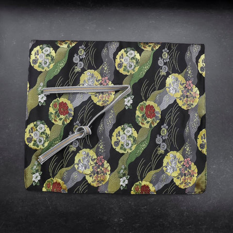 Musashi Japanese Style Kitchen Knife Roll Michi-naga Yukiwamon 4 Pockets Handmade-[Musashi]-[Couteaux de cuisine japonais]