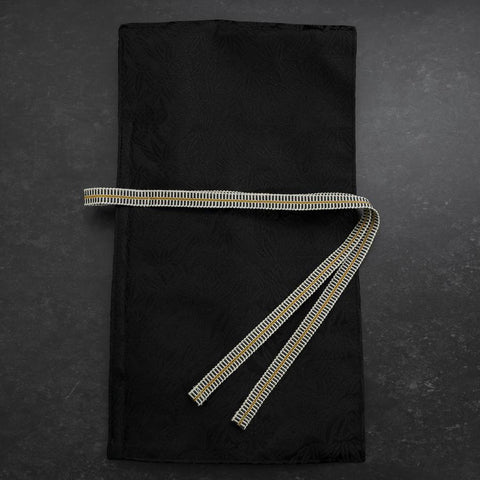 Musashi Japanese Style Kitchen Knife Roll Phoenix Black 1 Pocket Handmade-[Musashi]-[Couteaux de cuisine japonais]