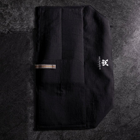 Musashi Rouleau de Couteaux de Cuisine Style Japonais Phoenix Noir 2 Pochette Fait Main-[Musashi]-[Couteaux de cuisine japonais]