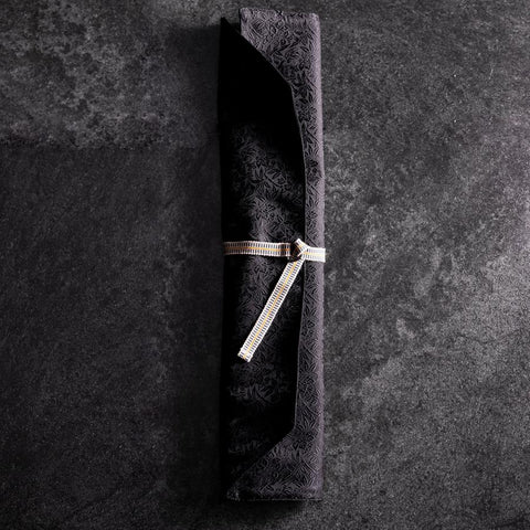 Musashi Rouleau de Couteaux de Cuisine Style Japonais Phoenix Noir 2 Pochette Fait Main-[Musashi]-[Couteaux de cuisine japonais]