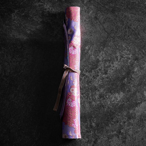 Musashi Rouleau de Couteaux de Cuisine Style Japonais Yamagata Kikkamon - Violet 2 Pochette Fait Main-[Musashi]-[Couteaux de cuisine japonais]