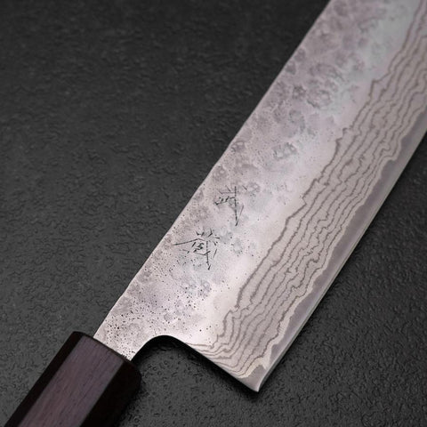Nakiri 440C Nashiji Damas Manche Urushi Pourpre 165mm-[Musashi]-[Couteaux de cuisine japonais]