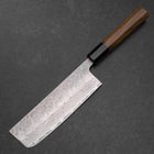 Nakiri 440C Nashiji Damas Manche en Buffle et Bubinga 165mm-[Musashi]-[Couteaux de cuisine japonais]