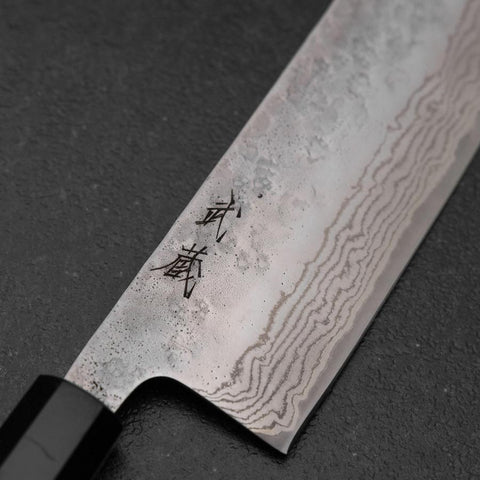 Nakiri 440C Nashiji Damas Manche en Buffle et Bubinga 165mm-[Musashi]-[Couteaux de cuisine japonais]