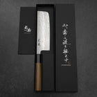 Nakiri 440C Nashiji Damas Manche en Buffle et Bubinga 165mm-[Musashi]-[Couteaux de cuisine japonais]