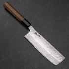 Nakiri 440C Nashiji Damas Manche en Buffle et Bubinga 165mm-[Musashi]-[Couteaux de cuisine japonais]