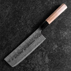 Nakiri 440C Nashiji Damas Manche en Buffle et Noyer 165mm-[Musashi]-[Couteaux de cuisine japonais]
