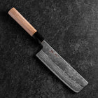 Nakiri 440C Nashiji Damas Manche en Buffle et Noyer 165mm-[Musashi]-[Couteaux de cuisine japonais]