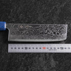 Nakiri AUS-10 Damas Manche Urushi Bleu 165mm-[Musashi]-[Couteaux de cuisine japonais]