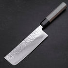Nakiri AUS-10 Mirror Tsuchime Damas Manche en Buffle et Magnolia 165mm-[Musashi]-[Couteaux de cuisine japonais]