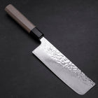 Nakiri AUS-10 Mirror Tsuchime Damas Manche en Buffle et Magnolia 165mm-[Musashi]-[Couteaux de cuisine japonais]