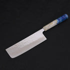 Nakiri AUS-10 Nashiji Damas Manche Océan Blanc et Bleu 165mm-[Musashi]-[Couteaux de cuisine japonais]