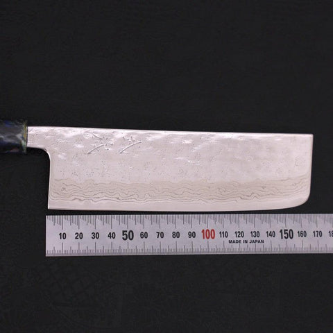 Nakiri AUS-10 Nashiji Damas Manche Océan Feux D'Artifices 165mm-[Musashi]-[Couteaux de cuisine japonais]