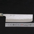 Nakiri AUS-10 Nashiji Damas Manche Océan Mélange Blanc 165mm-[Musashi]-[Couteaux de cuisine japonais]