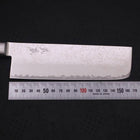 Nakiri AUS-10 Nickel en Vagues Damas Manche Occidental Rouge 165mm-[Musashi]-[Couteaux de cuisine japonais]