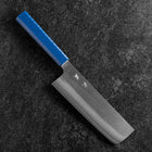 Nakiri AUS-10 Poli Manche Urushi Bleu 170mm-[Musashi]-[Couteaux de cuisine japonais]
