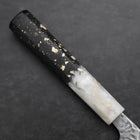 Nakiri AUS-10 Tsuchime Damas Manche Océan Noir Blanc et Or 165mm-[Musashi]-[Couteaux de cuisine japonais]