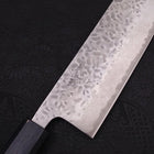 Nakiri AUS-10 Tsuchime Damas Manche Urushi Bleu Sombre 165mm-[Musashi]-[Couteaux de cuisine japonais]