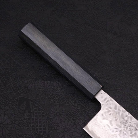 Nakiri AUS-10 Tsuchime Damas Manche Urushi Bleu Sombre 165mm-[Musashi]-[Couteaux de cuisine japonais]