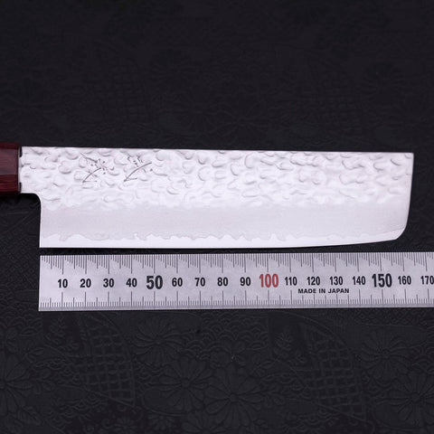 Nakiri AUS-10 Tsuchime Damas Manche en Cerisier 165mm-[Musashi]-[Couteaux de cuisine japonais]