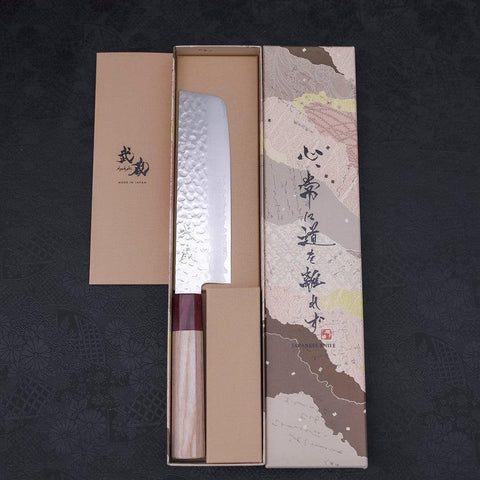 Nakiri AUS-10 Tsuchime Damas Manche en Cerisier 165mm-[Musashi]-[Couteaux de cuisine japonais]