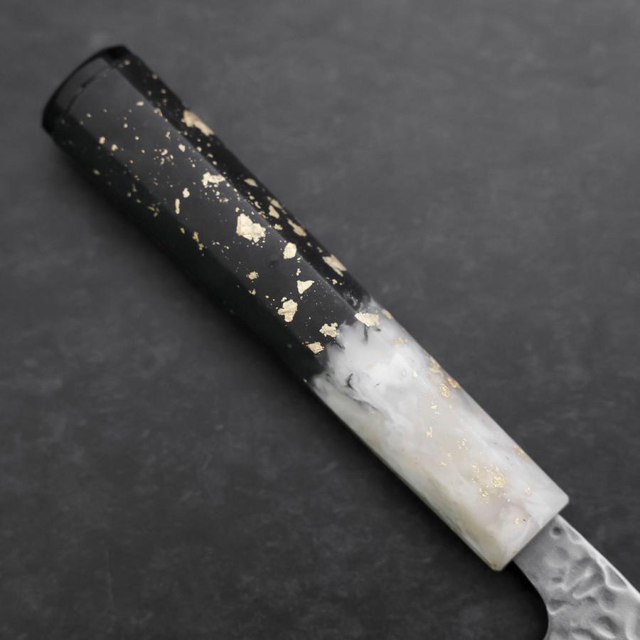 Nakiri AUS-10 Tsuchime Damas Océan Manche Noir Blanc et Or 165mm-[Musashi]-[Couteaux de cuisine japonais]