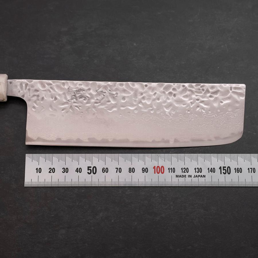 Nakiri AUS-10 Tsuchime Damas Océan Manche Noir Blanc et Or 165mm-[Musashi]-[Couteaux de cuisine japonais]