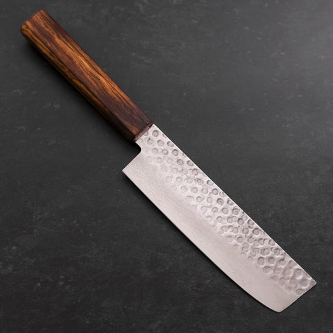 Nakiri AUS-10 Tsuchime Damascus Sumi Urushi Handle 165mm-[Musashi]-[Couteaux de cuisine japonais]