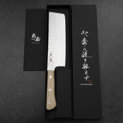 Nakiri AUS-6 Tsuchime Manche Occidental 170mm-[Musashi]-[Couteaux de cuisine japonais]