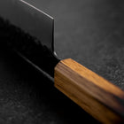 Nakiri AUS-8 Kurouchi Tsuchime Manche Yaki Urushi 170mm-[Musashi]-[Couteaux de cuisine japonais]