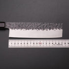 Nakiri AUS-8 Kurouchi Tsuchime Manche en Noyer et Bois de Rose 170mm-[Musashi]-[Couteaux de cuisine japonais]