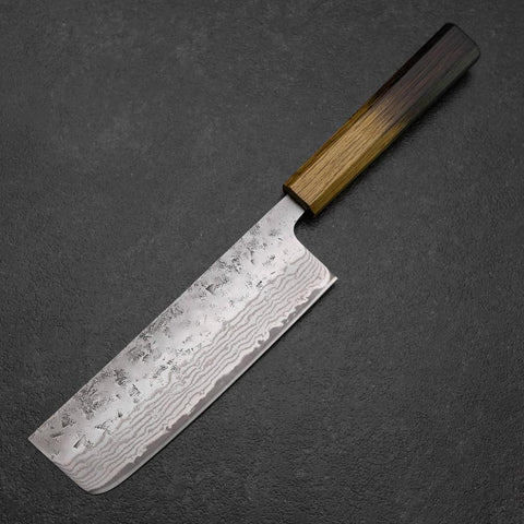 Nakiri AUS-8 Nashiji Damas Manche en Cerisier 160mm-[Musashi]-[Couteaux de cuisine japonais]