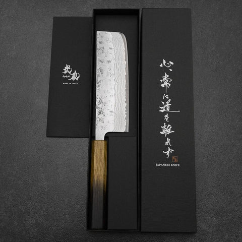 Nakiri AUS-8 Nashiji Damas Manche en Cerisier 160mm-[Musashi]-[Couteaux de cuisine japonais]